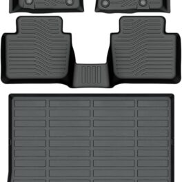 Auxko All Weather Floor Mats Cargo Liner Fit for Mazda CX-50 2026 2025 2024 2023 Not for Hybrid TPE Rubber Liners CX50 Accessories All Season Guard Odorless Anti-Slip Floor Mats Cargo Liner